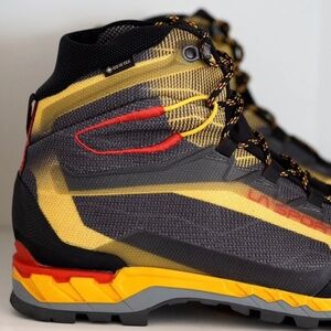 Men's La Sportiva Trango Tech GTX Gore-Tex Hiking Boots Black Yellow 44.5 US 11